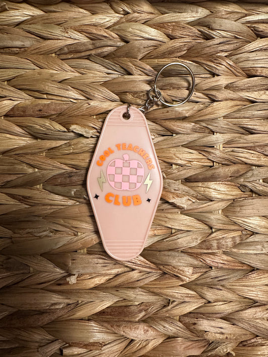 Cool Teachers Club Motel Keychain