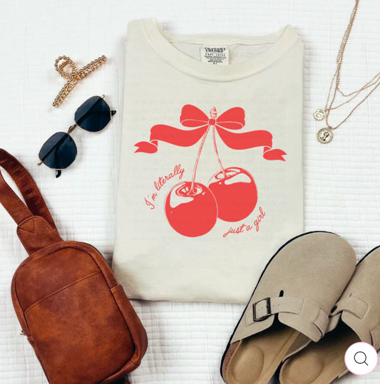 Just A Girl - Ivory CC Tee