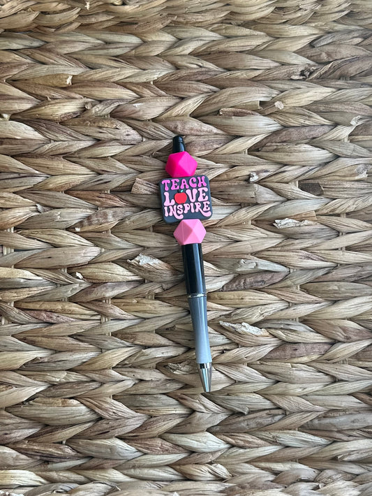 Teach Love Inspire Beaded Pen