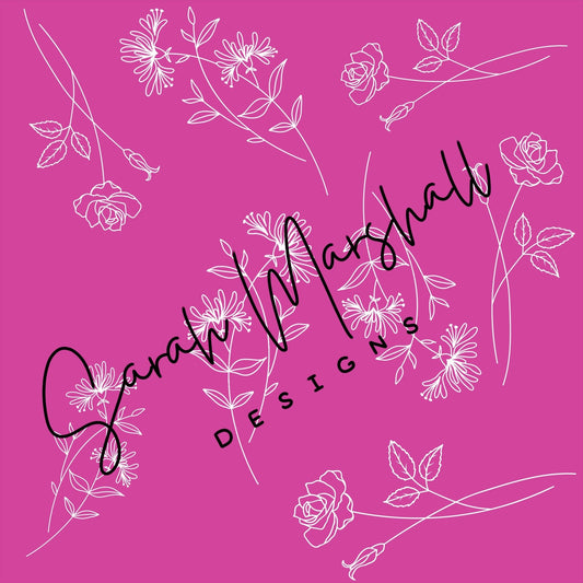 June Birth Month Flowers Seamless File