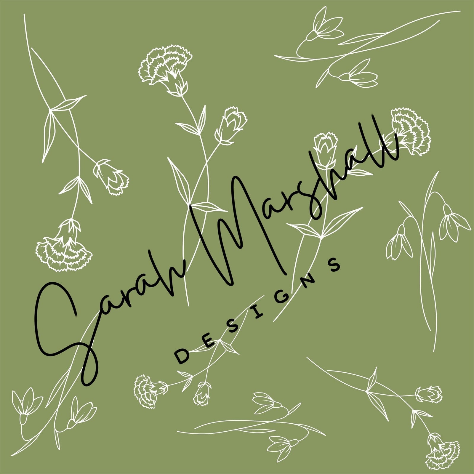 January Birth Month Flowers Seamless File