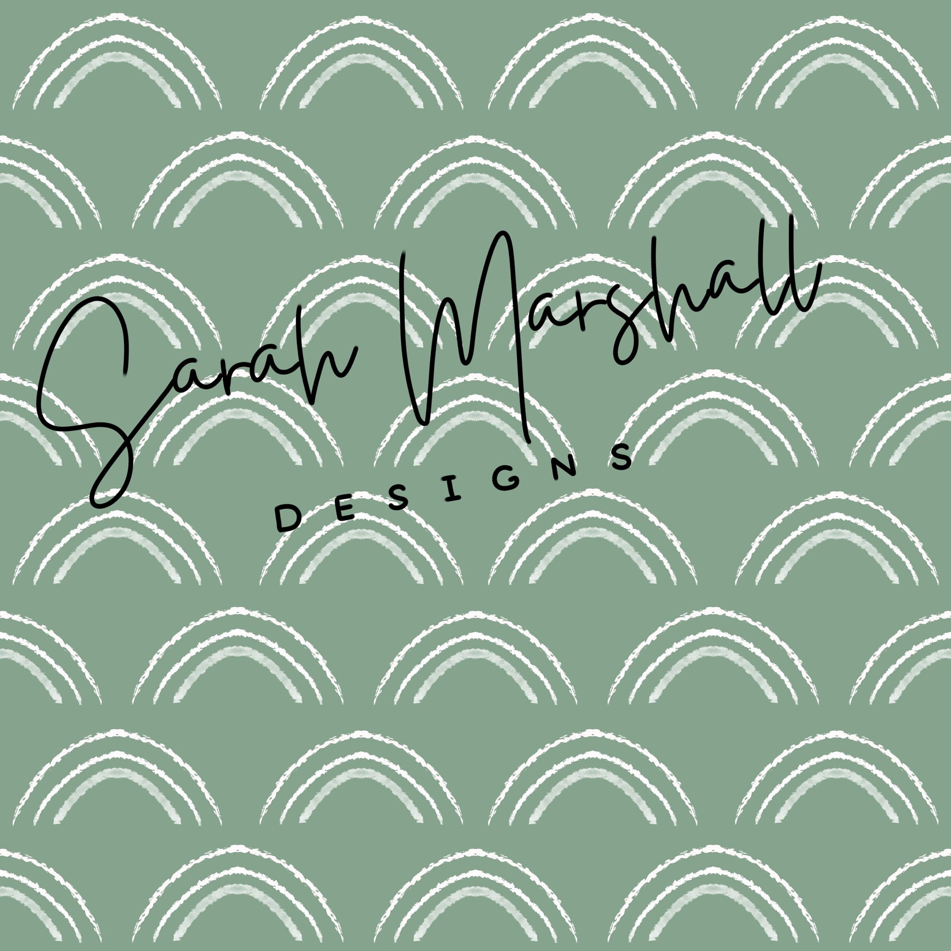 Boho Sage Rainbows Seamless File