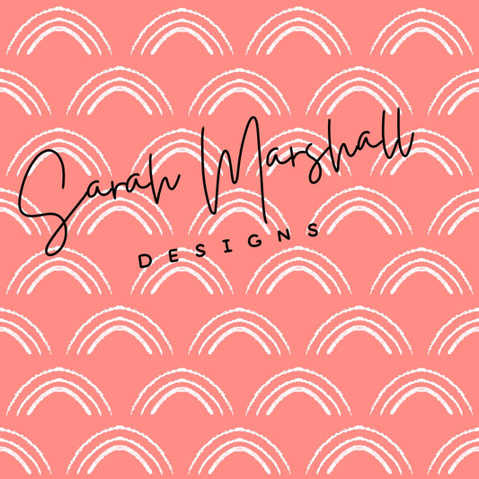 Boho Coral Rainbows Seamless File