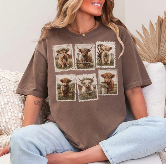 Highland Cow Stamps