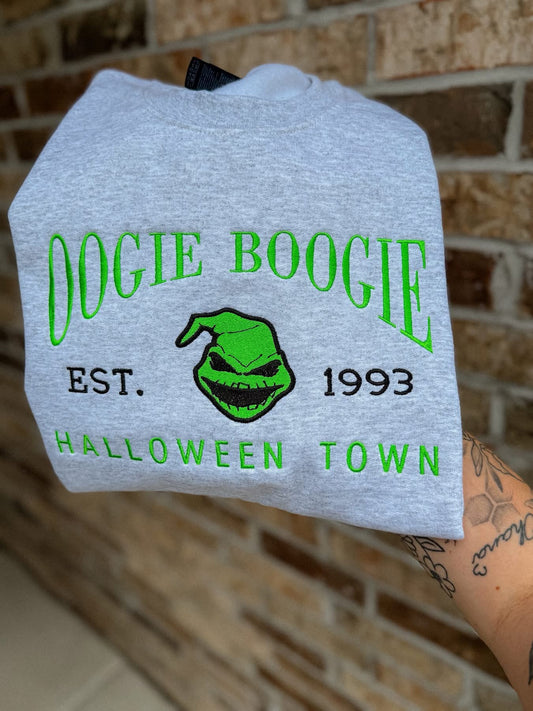 Oogie Boogie Embroidered Crewneck