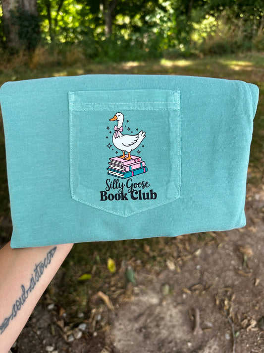 Silly Goose Book Club Pocket Tee