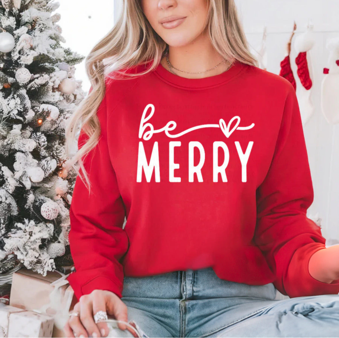 RTS Small Red Crewneck Be Merry