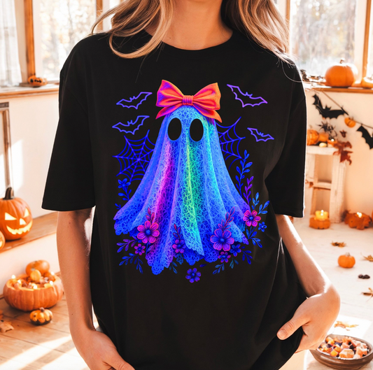 Neon Ghost Black Tee