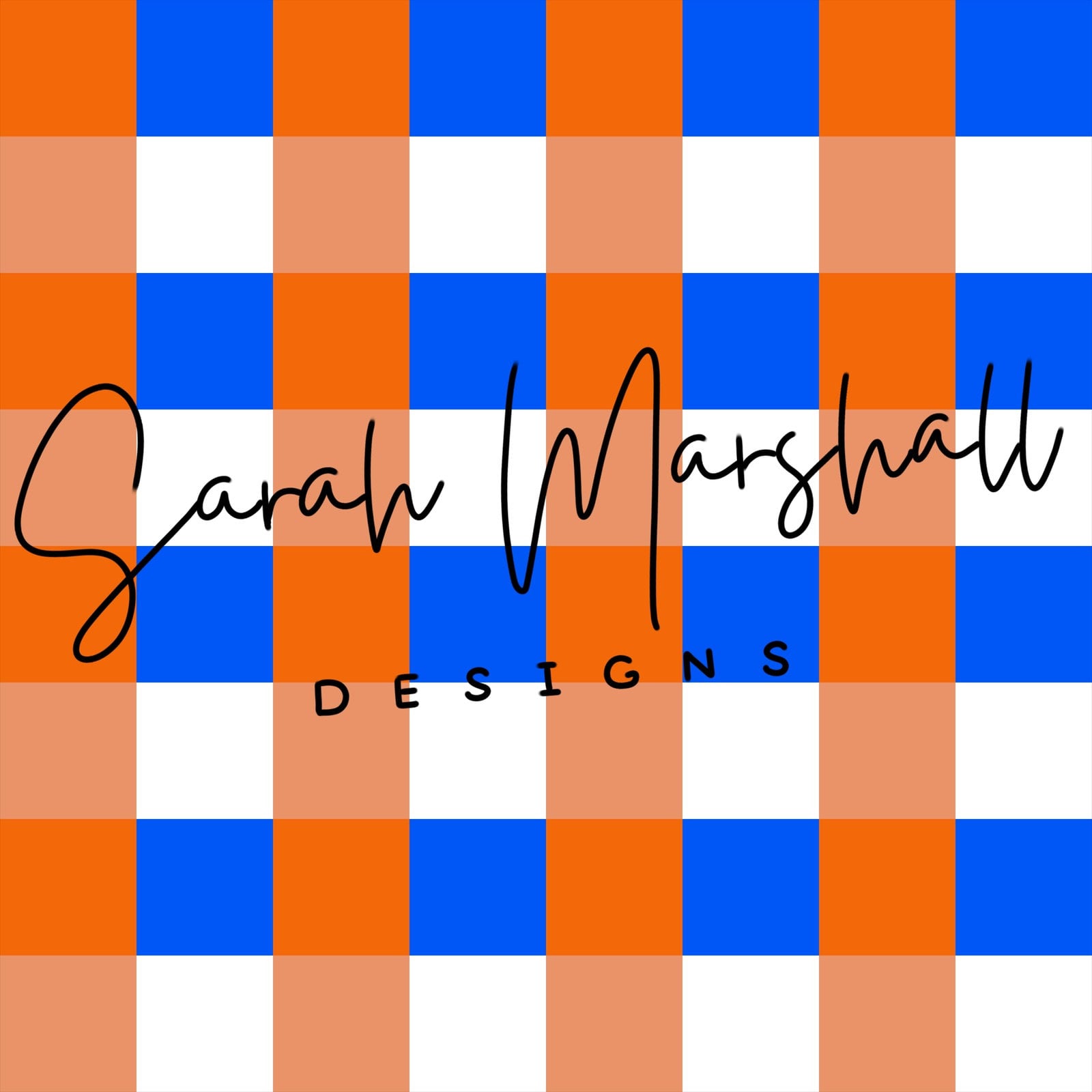 Blue & Orange Plaid Seamless File, Thanksgiving, Fall, Gender Neutral, Gingham