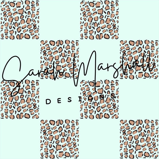 Light Blue & Leopard Checkered Seamless File