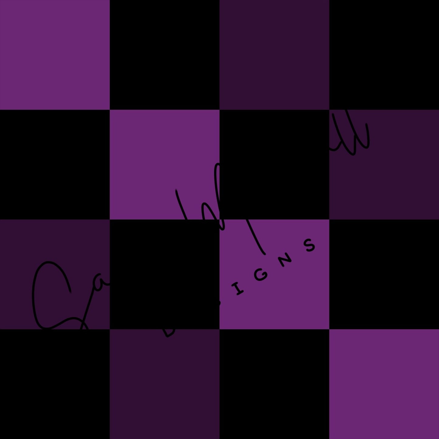 Two Tone Purple & Black Checkers Seamless File