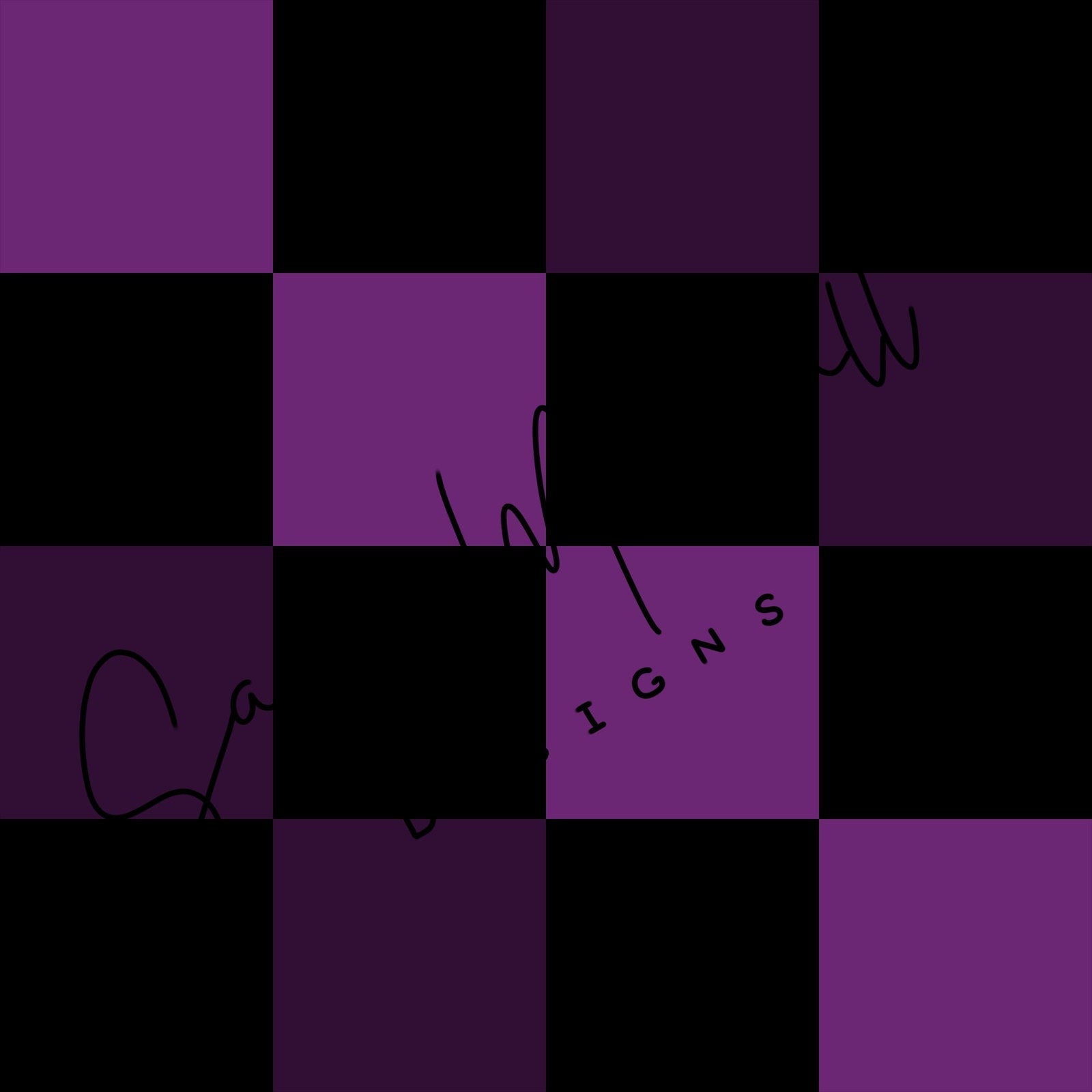 Two Tone Purple & Black Checkers Seamless File