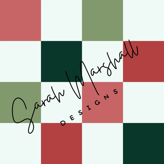 Two Tone Red & Green Checkers Seamless File