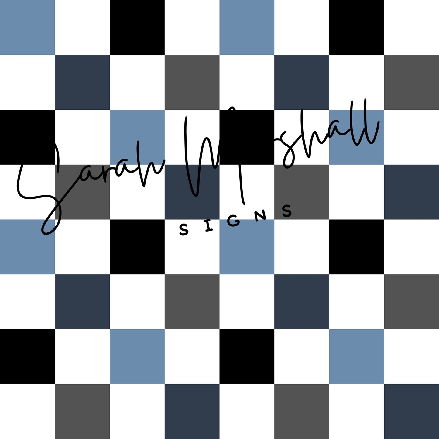 Blue Black Checkers Coordinate Seamless File