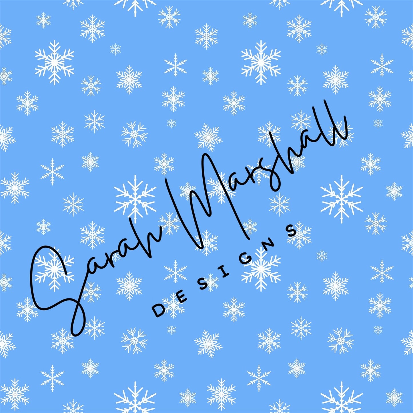 White Snowflakes and Blue Seamless File