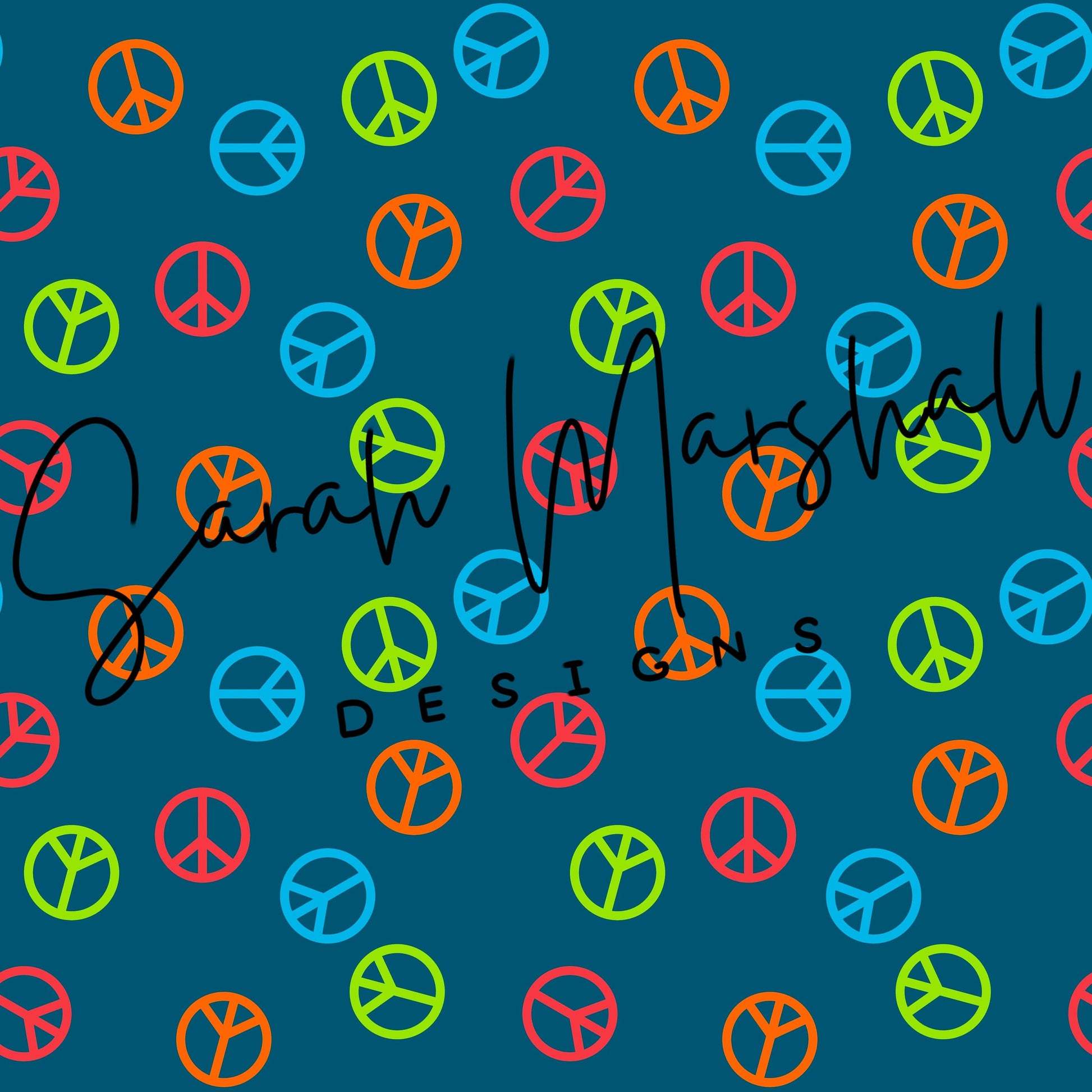 Peace Signs Multicolor Seamless File